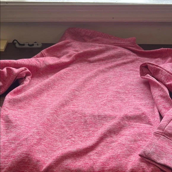 Under Armour Heathered Pink Hoodie with Blue Logo - Picture 3 of 3